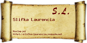 Slifka Laurencia névjegykártya